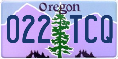 OR license plate 022TCQ