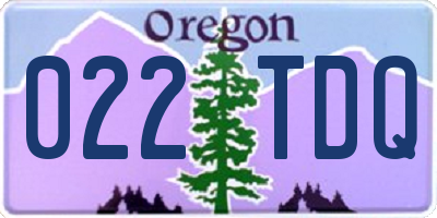 OR license plate 022TDQ