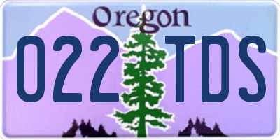 OR license plate 022TDS
