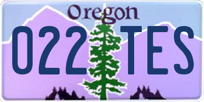 OR license plate 022TES