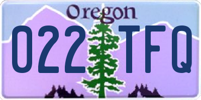 OR license plate 022TFQ