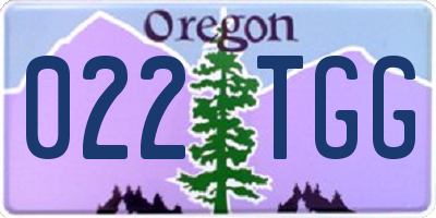 OR license plate 022TGG