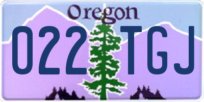 OR license plate 022TGJ