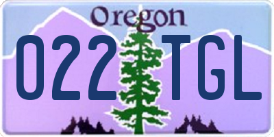 OR license plate 022TGL