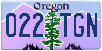 OR license plate 022TGN