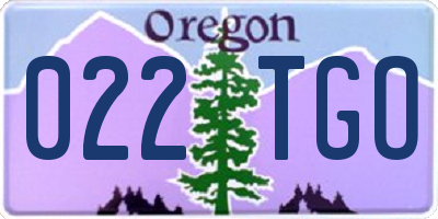 OR license plate 022TGO
