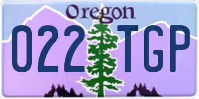 OR license plate 022TGP