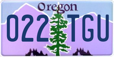 OR license plate 022TGU
