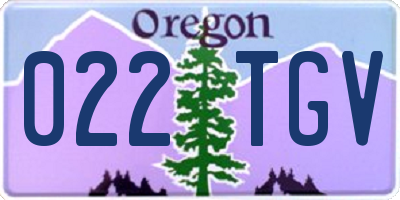 OR license plate 022TGV