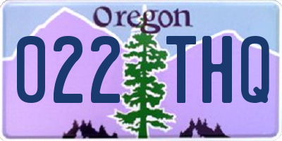 OR license plate 022THQ