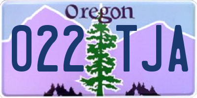OR license plate 022TJA