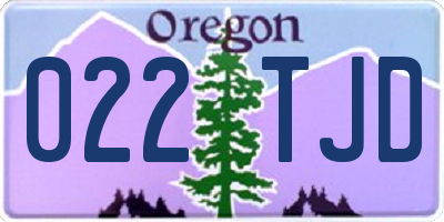 OR license plate 022TJD
