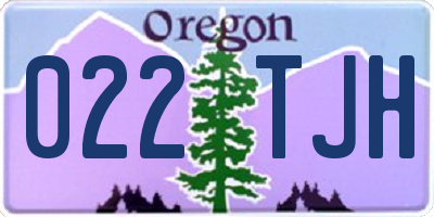 OR license plate 022TJH