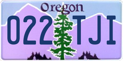 OR license plate 022TJI