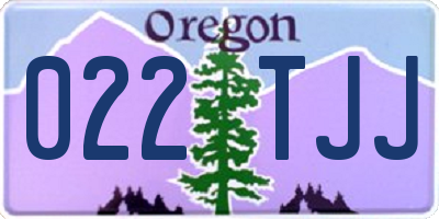 OR license plate 022TJJ