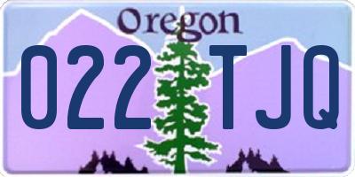 OR license plate 022TJQ