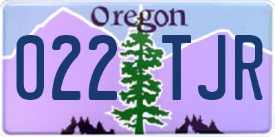 OR license plate 022TJR