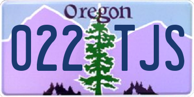 OR license plate 022TJS