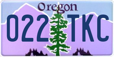 OR license plate 022TKC