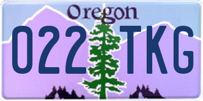 OR license plate 022TKG