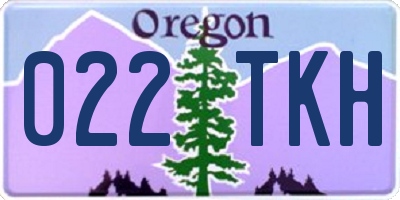 OR license plate 022TKH