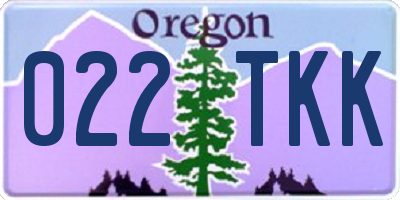 OR license plate 022TKK