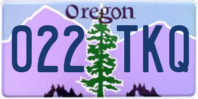 OR license plate 022TKQ