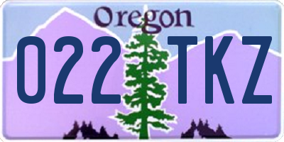 OR license plate 022TKZ