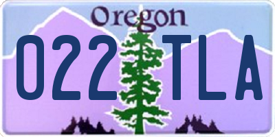 OR license plate 022TLA