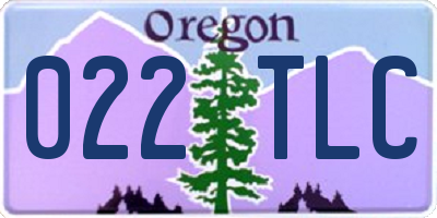 OR license plate 022TLC