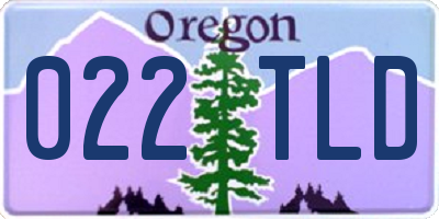 OR license plate 022TLD