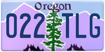 OR license plate 022TLG