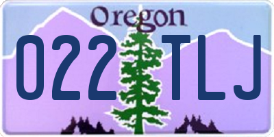 OR license plate 022TLJ