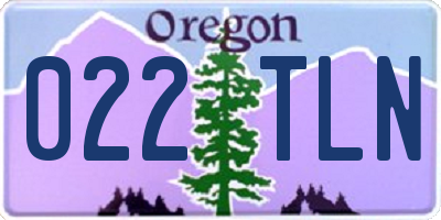 OR license plate 022TLN