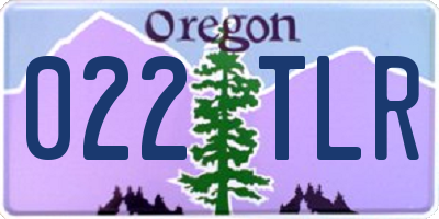 OR license plate 022TLR