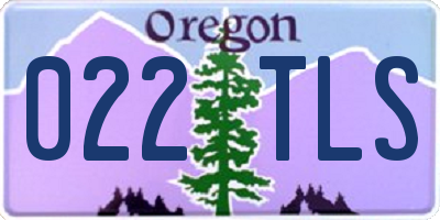 OR license plate 022TLS