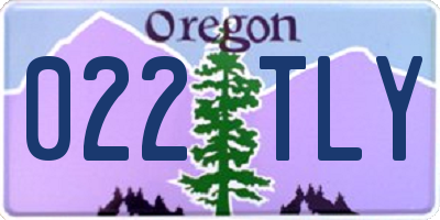 OR license plate 022TLY