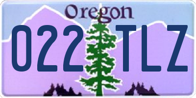OR license plate 022TLZ