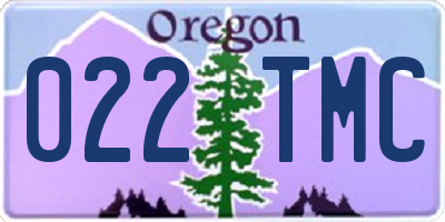 OR license plate 022TMC