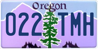 OR license plate 022TMH