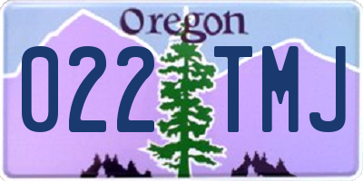OR license plate 022TMJ