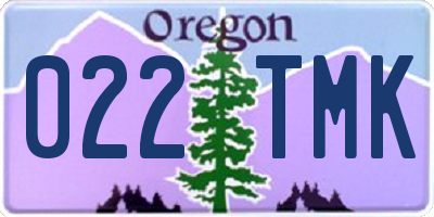 OR license plate 022TMK