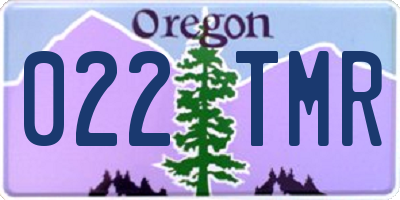 OR license plate 022TMR