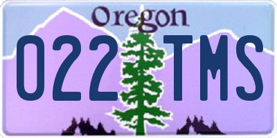 OR license plate 022TMS