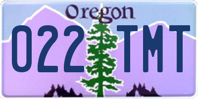 OR license plate 022TMT