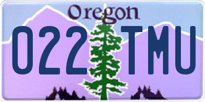 OR license plate 022TMU