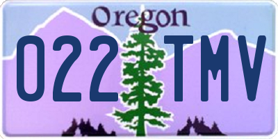 OR license plate 022TMV