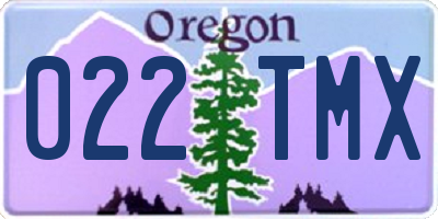 OR license plate 022TMX