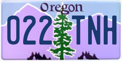 OR license plate 022TNH