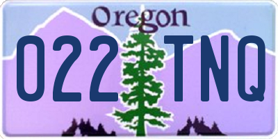 OR license plate 022TNQ